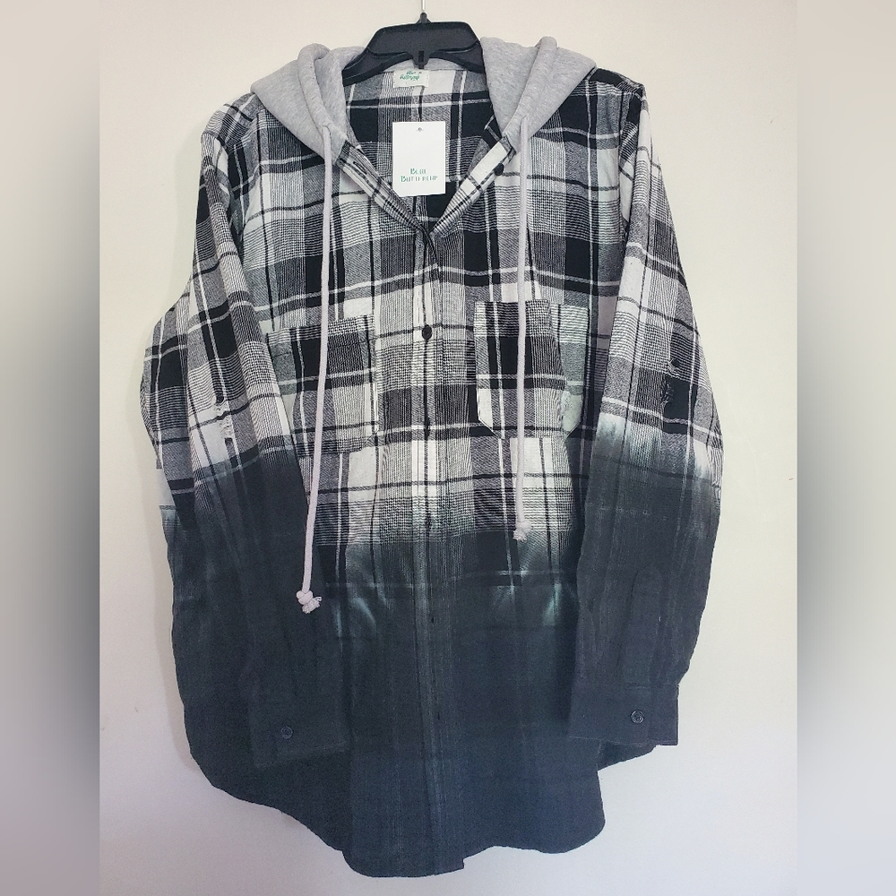 Blue Butter Cup Ombre Shacket